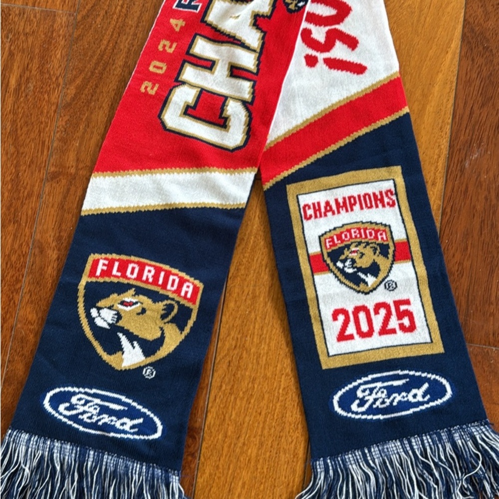 Florida Panthers 2024&2025 Championship Scarf